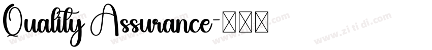 Quality Assurance字体转换